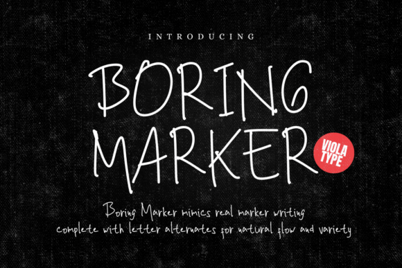 Boring Marker: A Bold Handwritten Typeface for Branding