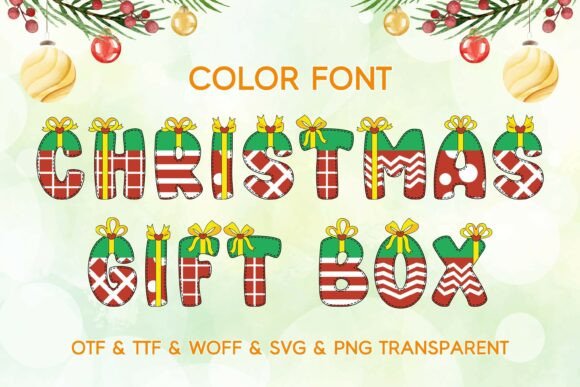 Christmas Gift Box Font