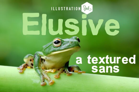 Elusive: A Textured Sans Serif for Bold Brand Identity