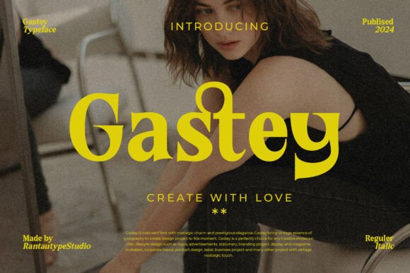 Gastey Font Review: Elevating Campaign Visuals with Bold Serif Style