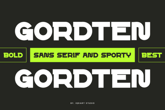 Gordten: A Bold Sans Serif for Editorial Design