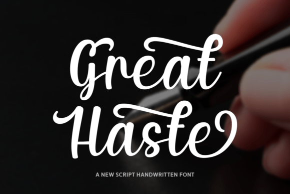 Great Haste: A Bold Script Typeface for Editorial Design