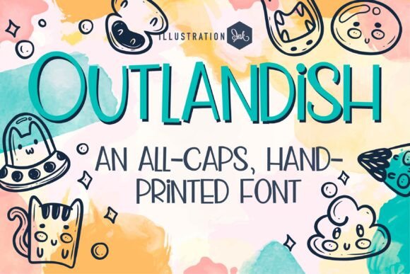 Outlandish Font: A Whimsical Handwritten Typeface for Branding