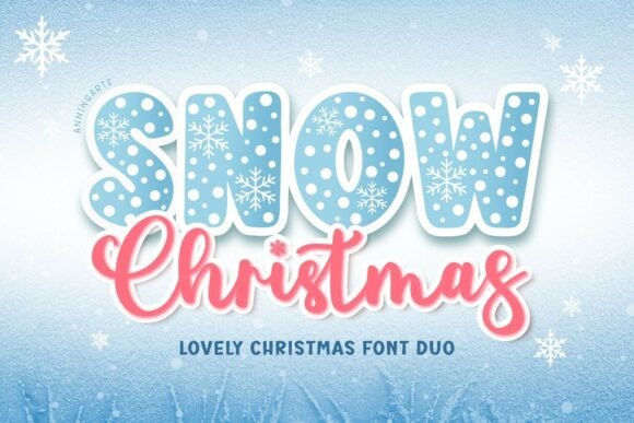 Snow Christmas Font for Holiday Design