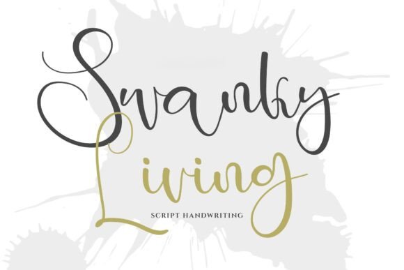 Swanky Living: A Playful Script Font for Editorial Design